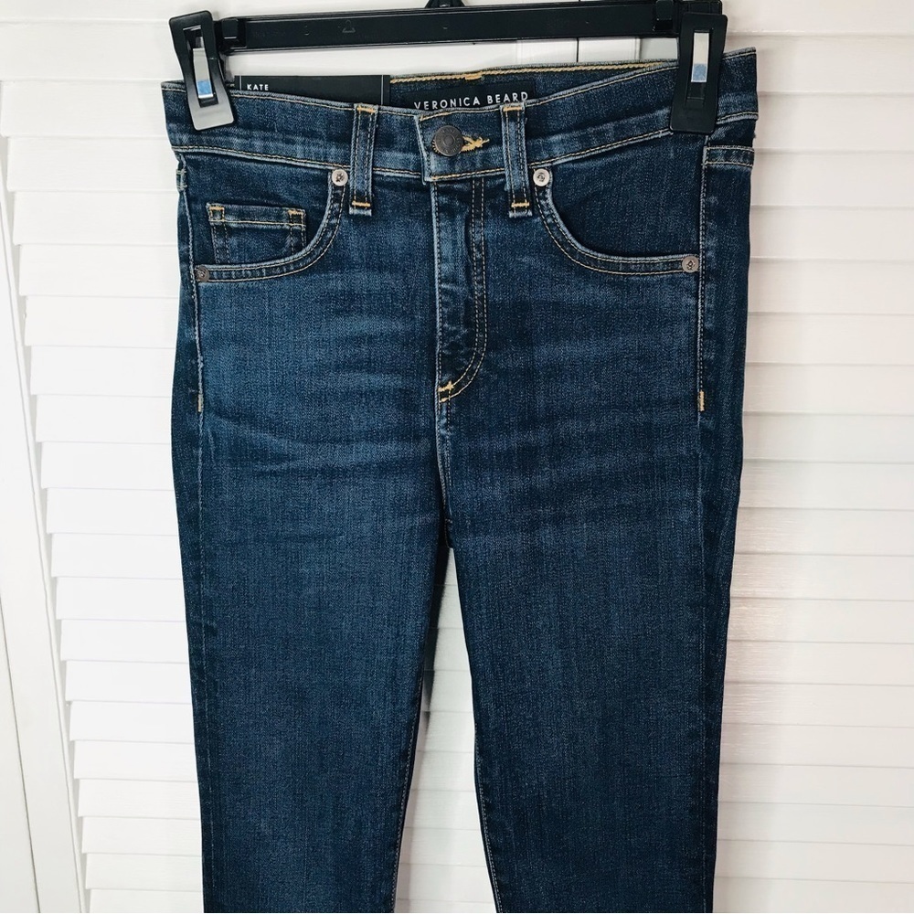 VERONICA BEARD Kate Skinny Fray Jeans Size 24 - Picture 4 of 11